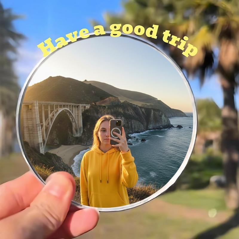 Travel Vlog Accessories - 5cm Handheld Selfie Mirror Portable Round