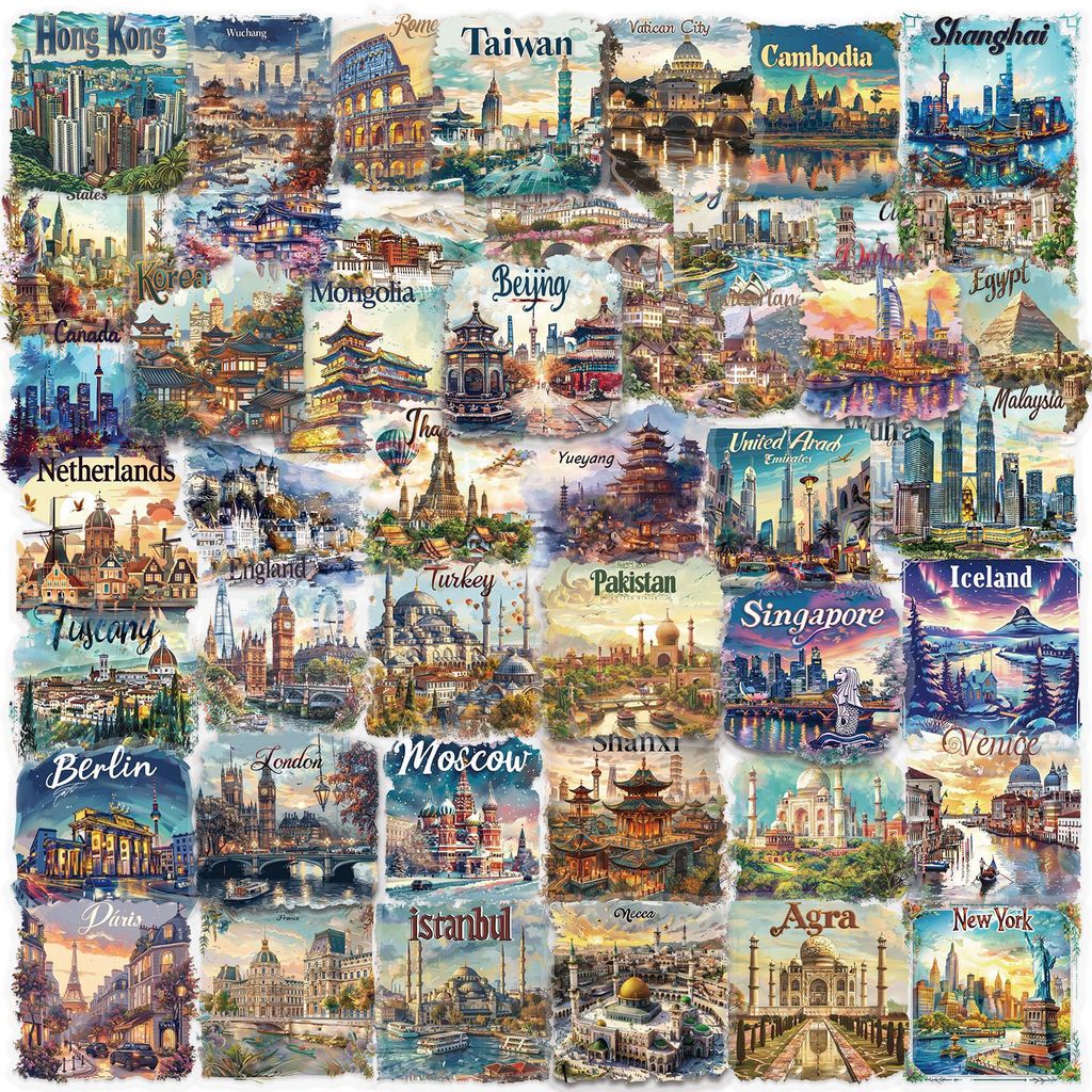 50Pcs Transparent Travel Postc - đánh giá và giá Travel Notebook Journal
