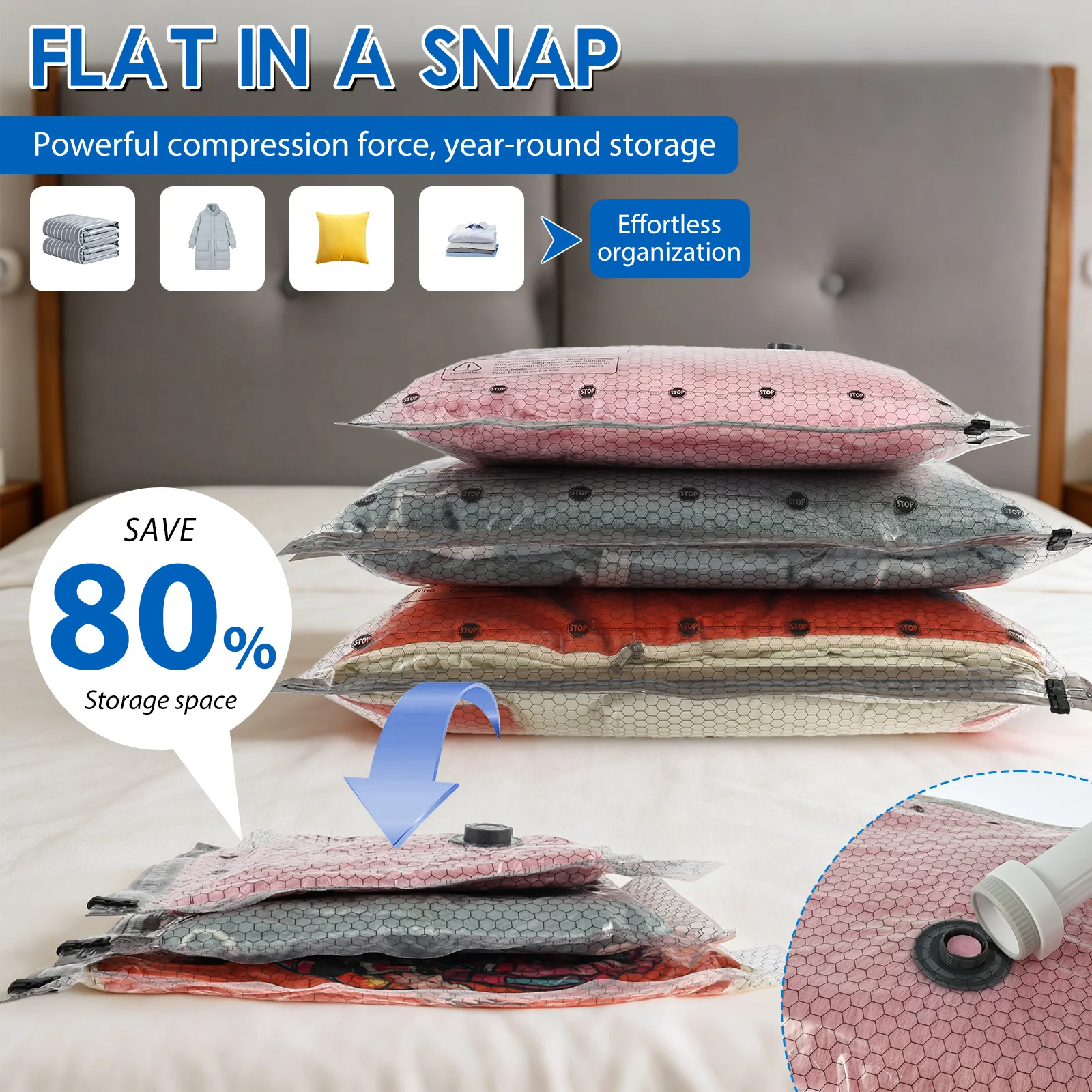 12Pcs Vacuum Storage Bag with  - đánh giá và giá Travel Accessories Organiser
