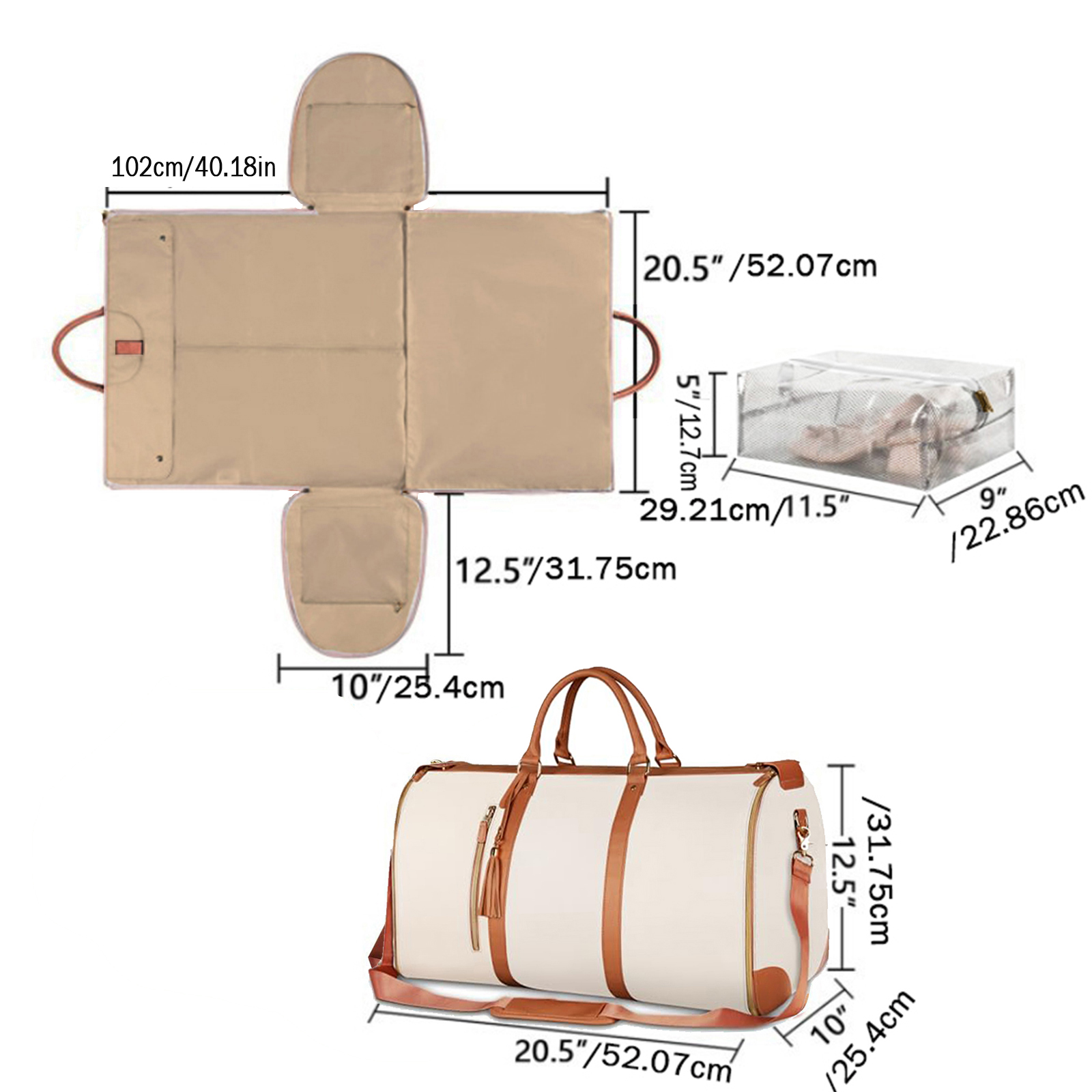 Fashion Large PU Folding Suit  - đánh giá và giá Travel Accessories Organiser