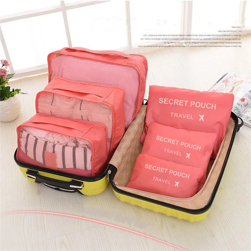 6pcs Travel Storage Bag Large  - đánh giá và giá Travel Accessories Organiser