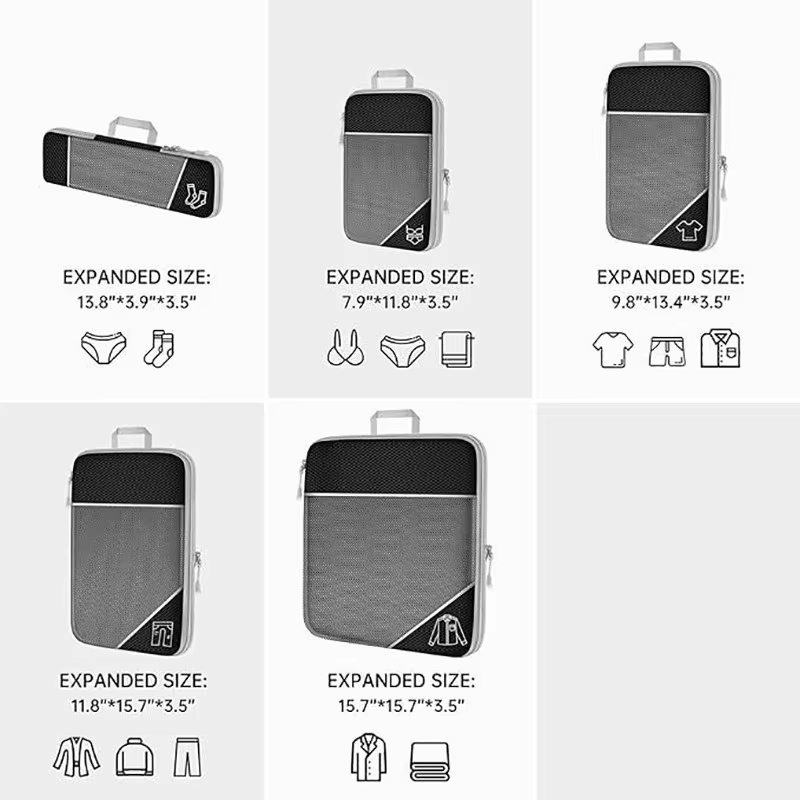 5PCS Travel Compressed Packing - đánh giá và giá Travel Accessories Organiser