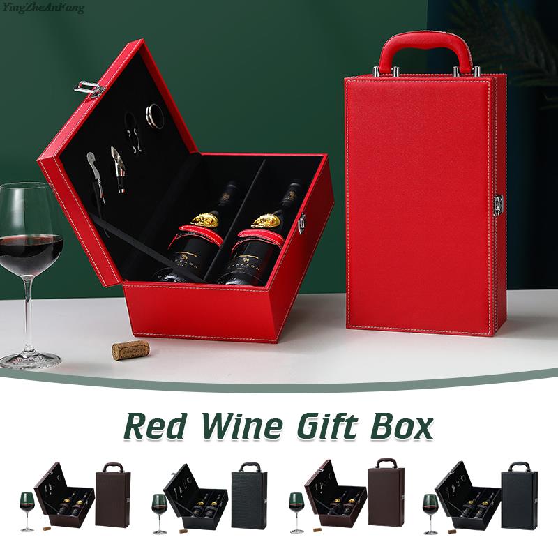 PU Leather Wine Bottle Box Lea - đánh giá và giá Travel Accessories Organiser