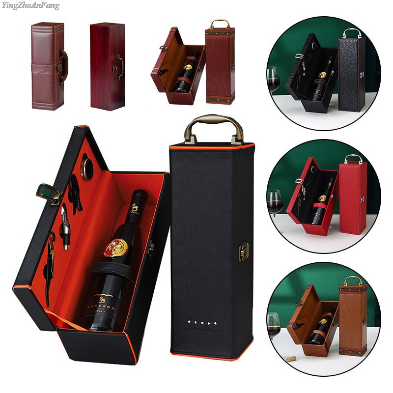 PU Leather Wine Bottle Box Lea - đánh giá và giá Travel Accessories Organiser