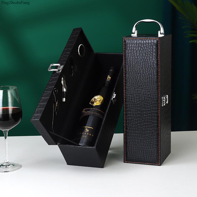 PU Leather Wine Bottle Box Lea - đánh giá và giá Travel Accessories Organiser
