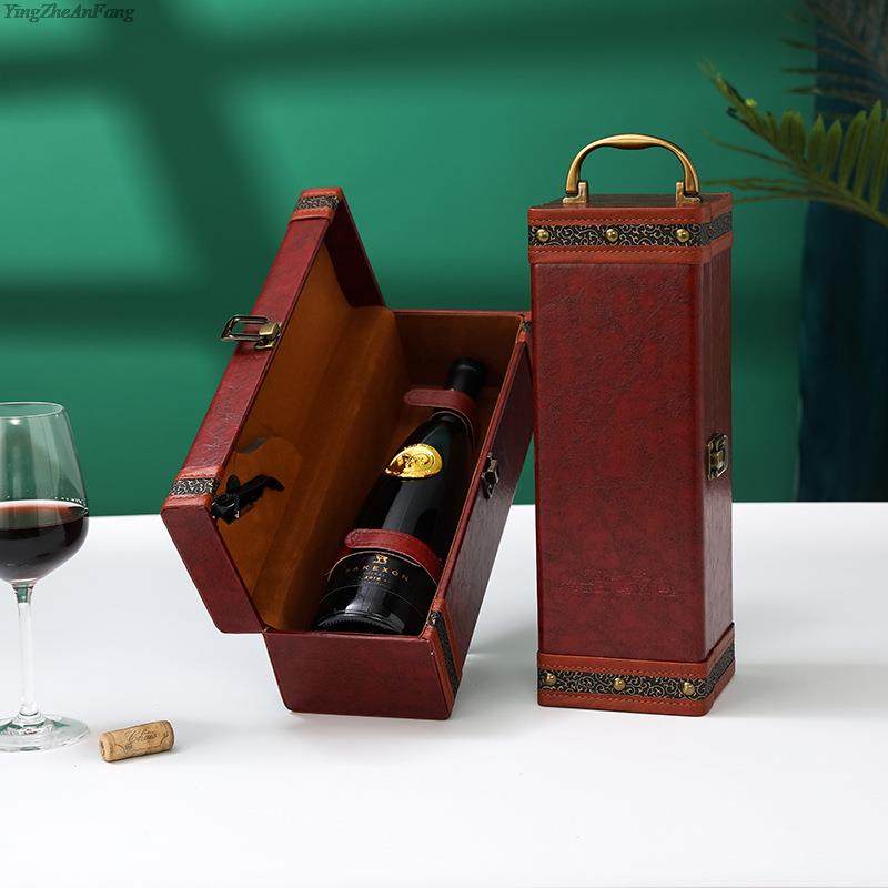 PU Leather Wine Bottle Box Lea - đánh giá và giá Travel Accessories Organiser